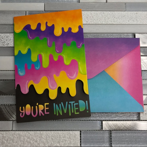 15 You're Invited Party Invitations Color Runs - Picture 1 of 5